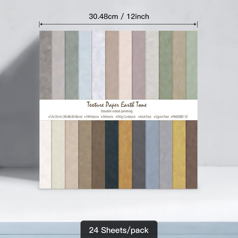 WLXTREE 24 Sheet Scrapbook Paper, Colored Specialty Pattern Double Sided Decorative Craft Paper For DIY Card Making Photo Album Decor,12 x 12 Inch - Image 4